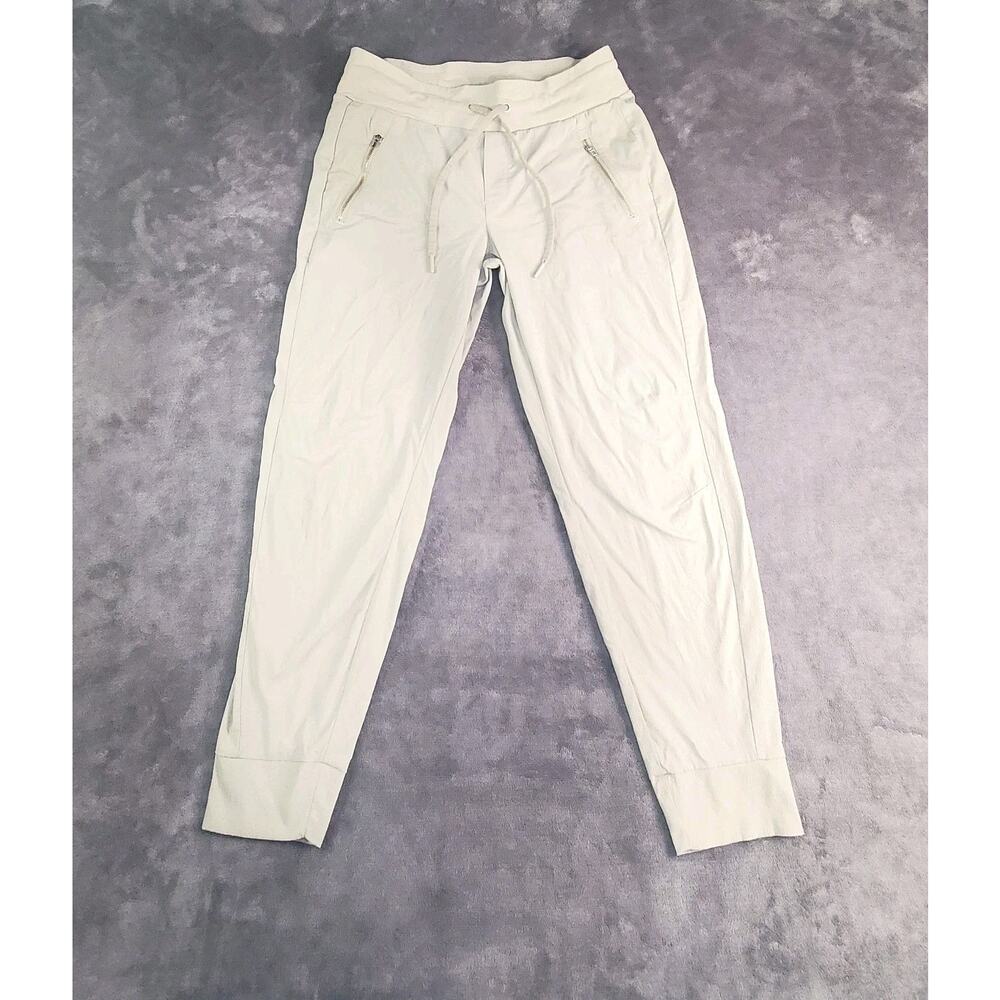 Athleta Jogger Pants Women Sz 10 Beige Trekkie North Nylon Stretch Athletic 27”
